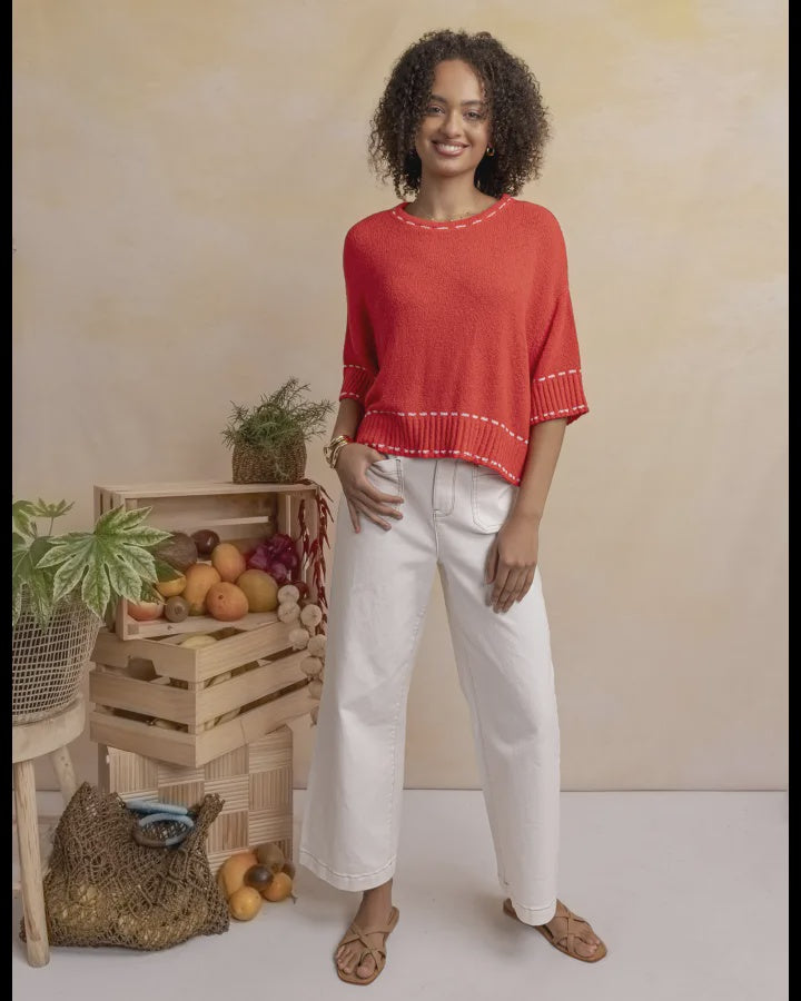 Honey Knit Top / Tangello