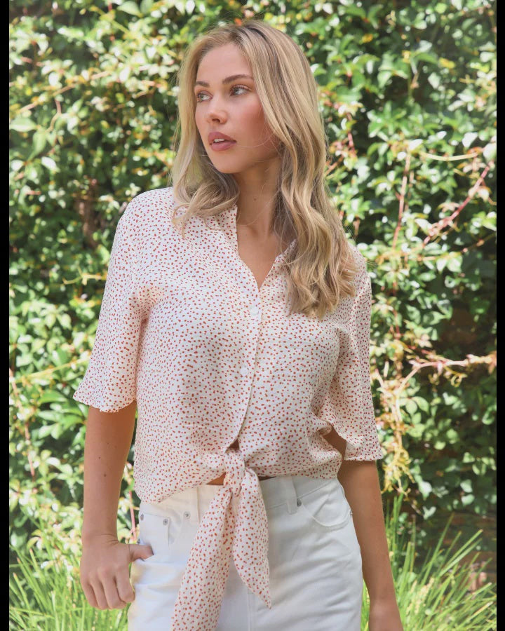 Why Knot Blouse / Cherry Pop