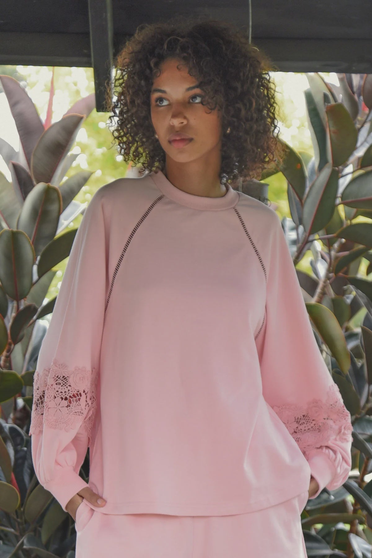 Lacy Days Jumper / Pale Pink