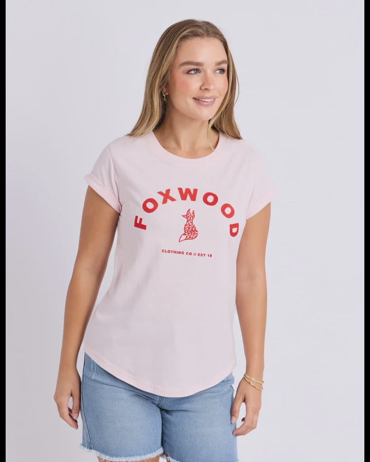 Effortless Contrast Tee / Light Pink