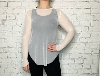 Fishnet Top / White
