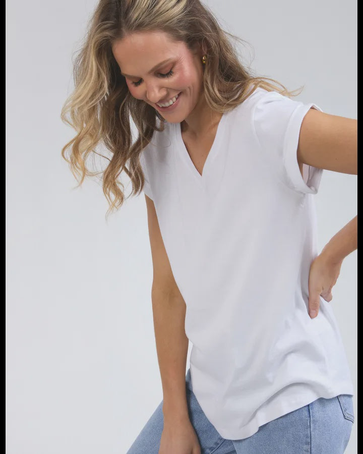 Manly Vee Tee / White
