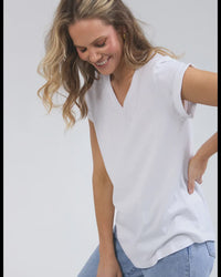Manly Vee Tee / White