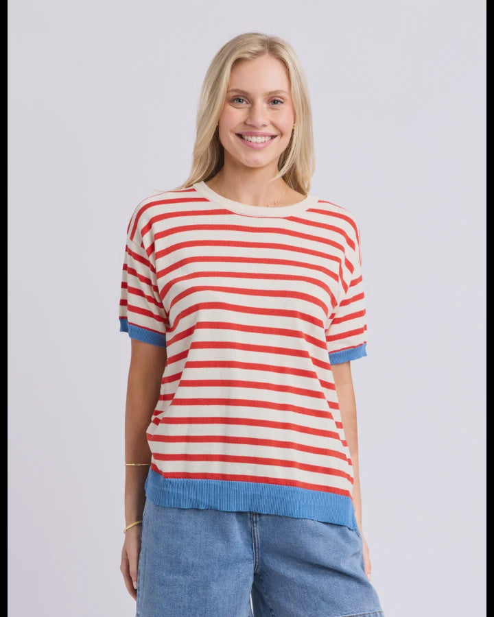 Clementine Knit Top / Mars Stripe