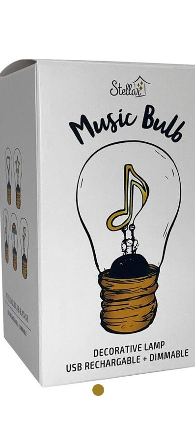 Music Note Lightbulb Lamp