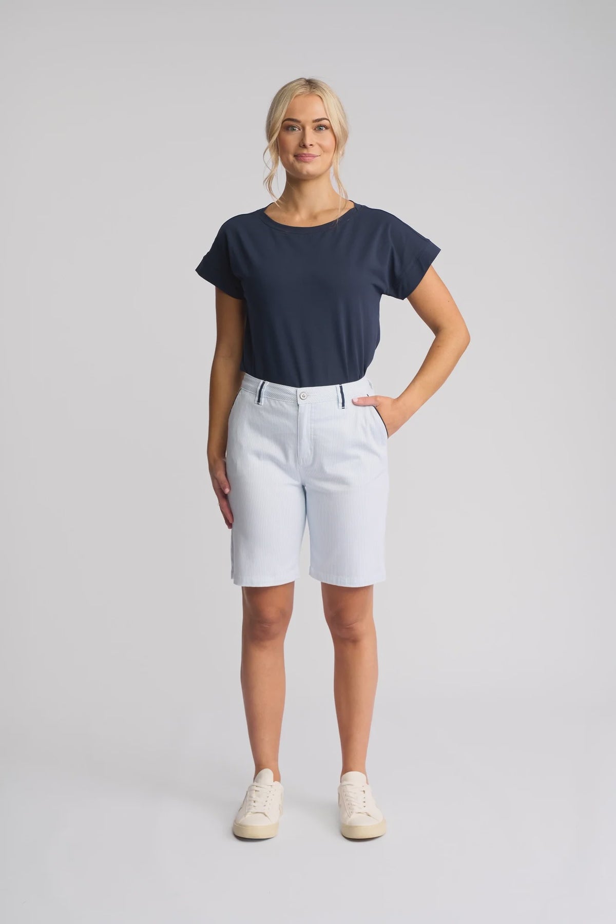 Orion Short / Blue Stripe Denim