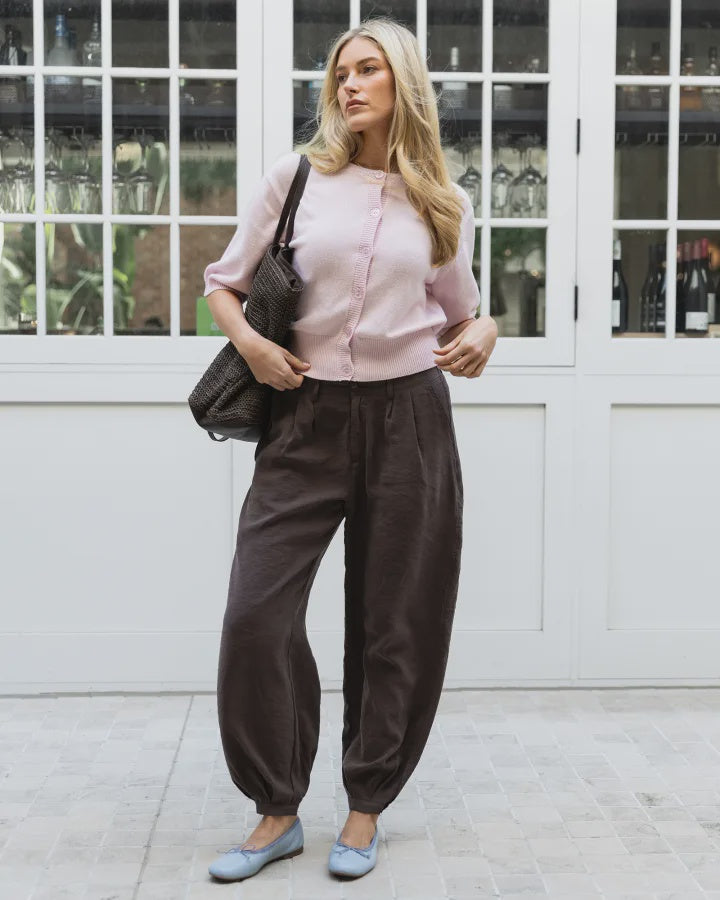 Demi Pleated Pant / Chocolate