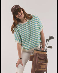 Coastline Knit Top / Blue Stripe