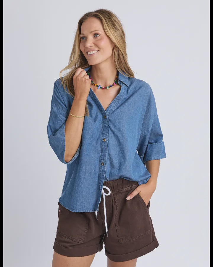 Riley Lyocel Shirt / Chambray Blue