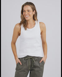 Rib Crew Tank / White