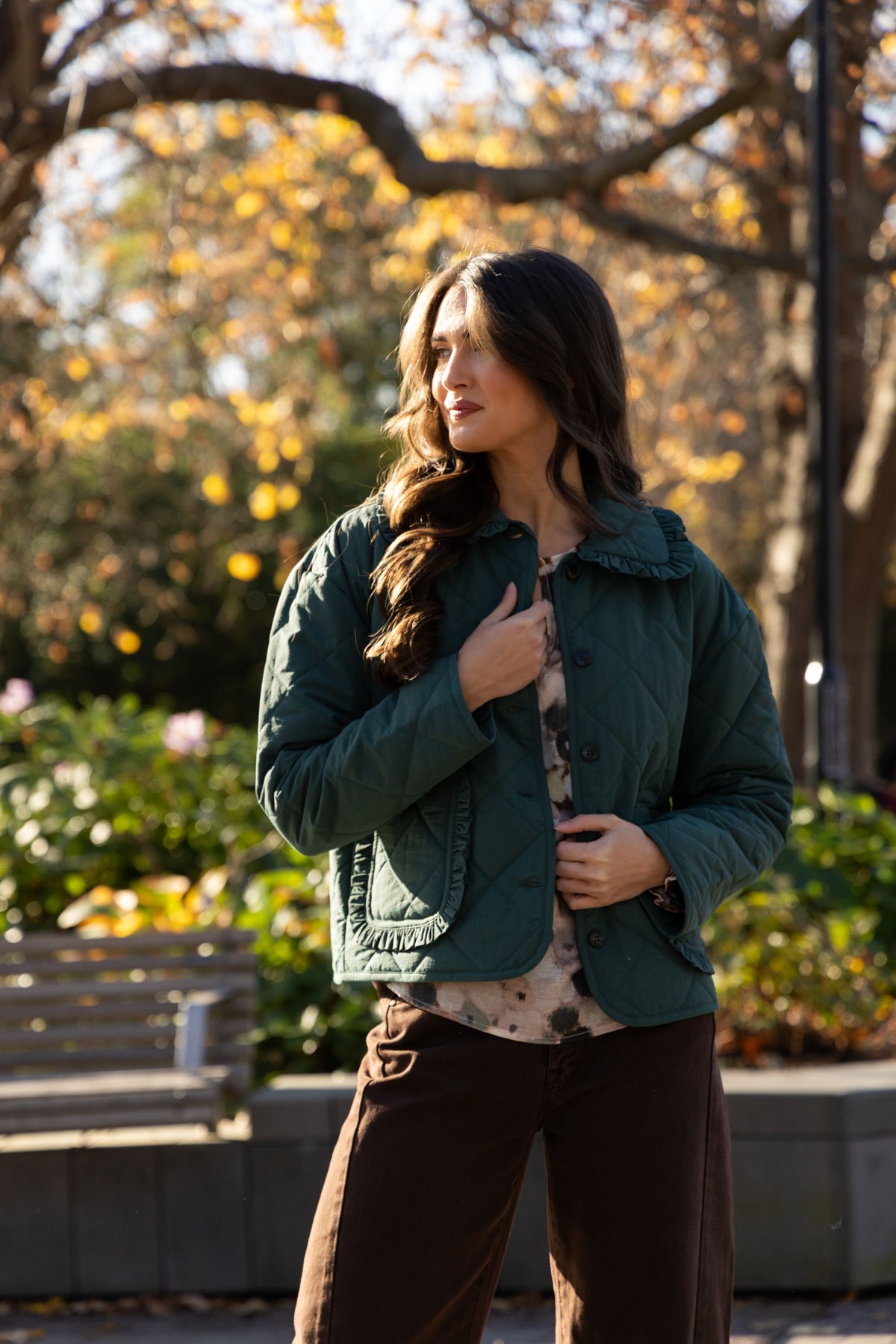 Frilled Jacket / Moss