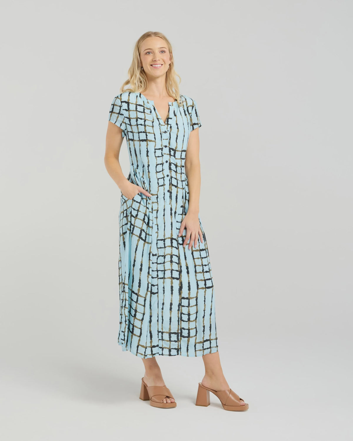 Chrissy Dress - Skyline Plaid
