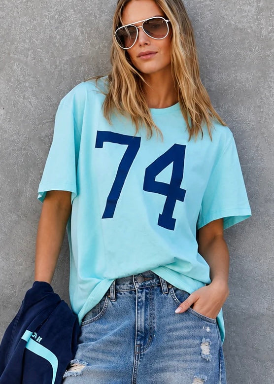 Graphic Tee - Pale Blue