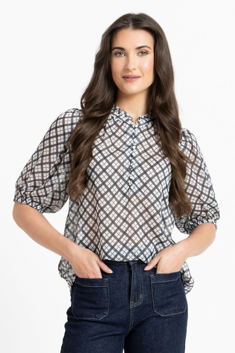 Nina Blouse /  Ink Check