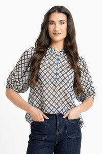 Nina Blouse /  Ink Check