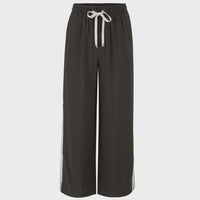 Indiana Wide Leg Pants / Dark Chocolate With Cream Stripe