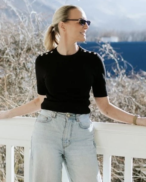 Nicola Sweater Tee / Black