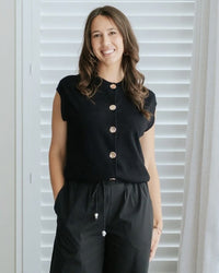 Camilla Sweater Vest / Black