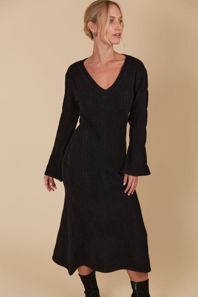 Hera Knit Dress - Onyx