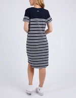 Aligner Tee Dress - Navy & White Stripe