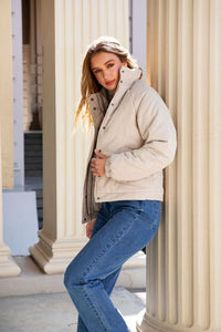Rosalee Cord Jacket - Mushroom