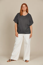 Amelie Relaxed Top - Graphite