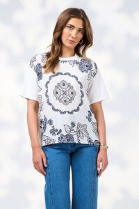 Indie Tee - Silk White Multi