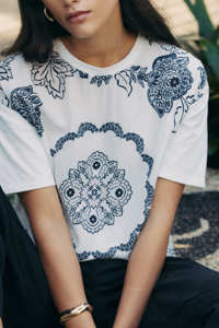 Indie Tee - Silk White Multi