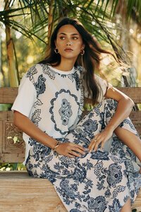 Indie Tee - Silk White Multi