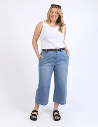 Sydney Cropped Wide Leg Jean - Light Blue Wash