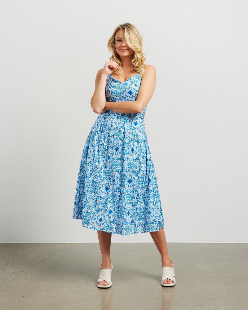 Isabelle Dress - Blue Willow