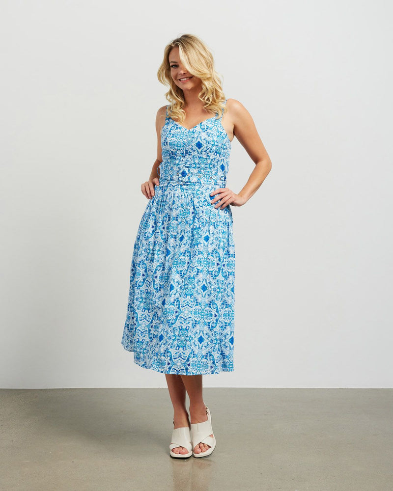 Isabelle Dress - Blue Willow