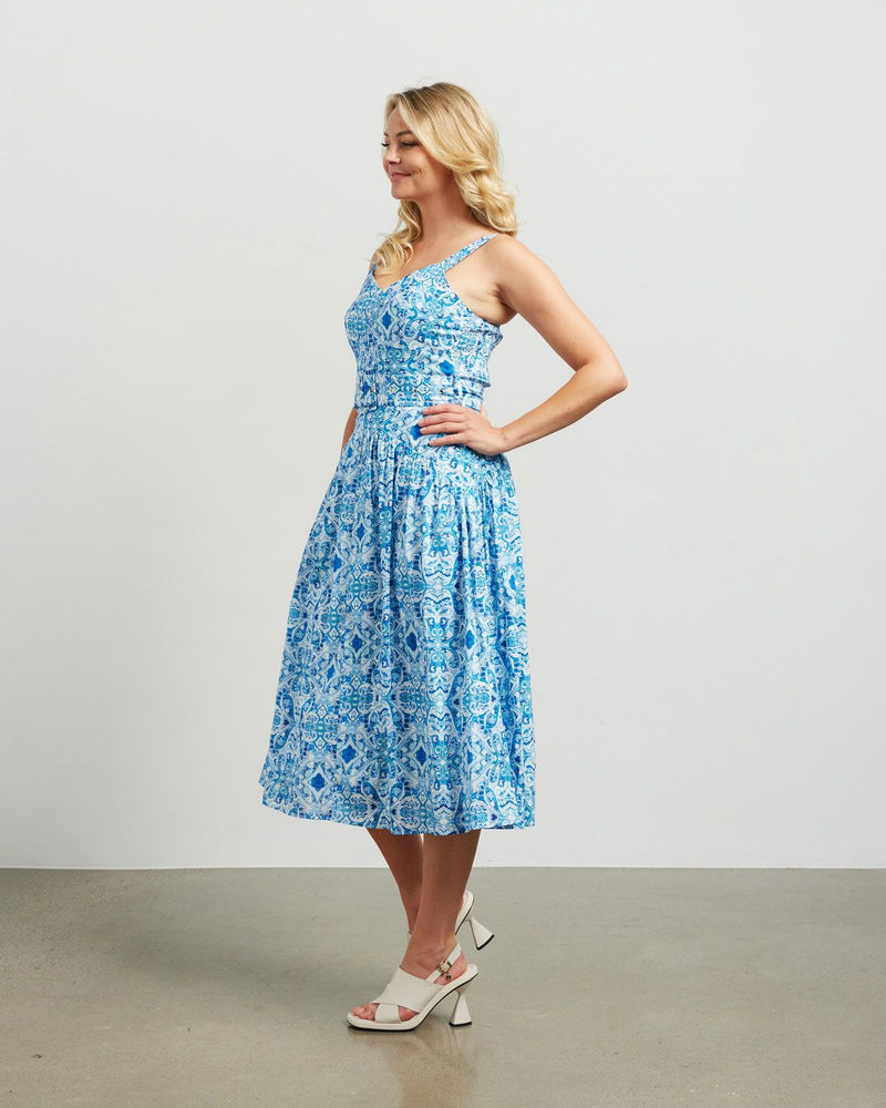 Isabelle Dress - Blue Willow