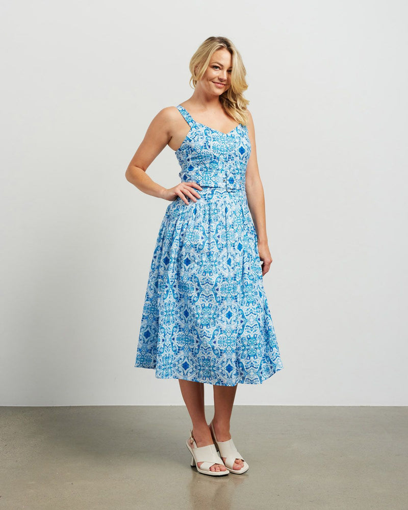 Isabelle Dress - Blue Willow