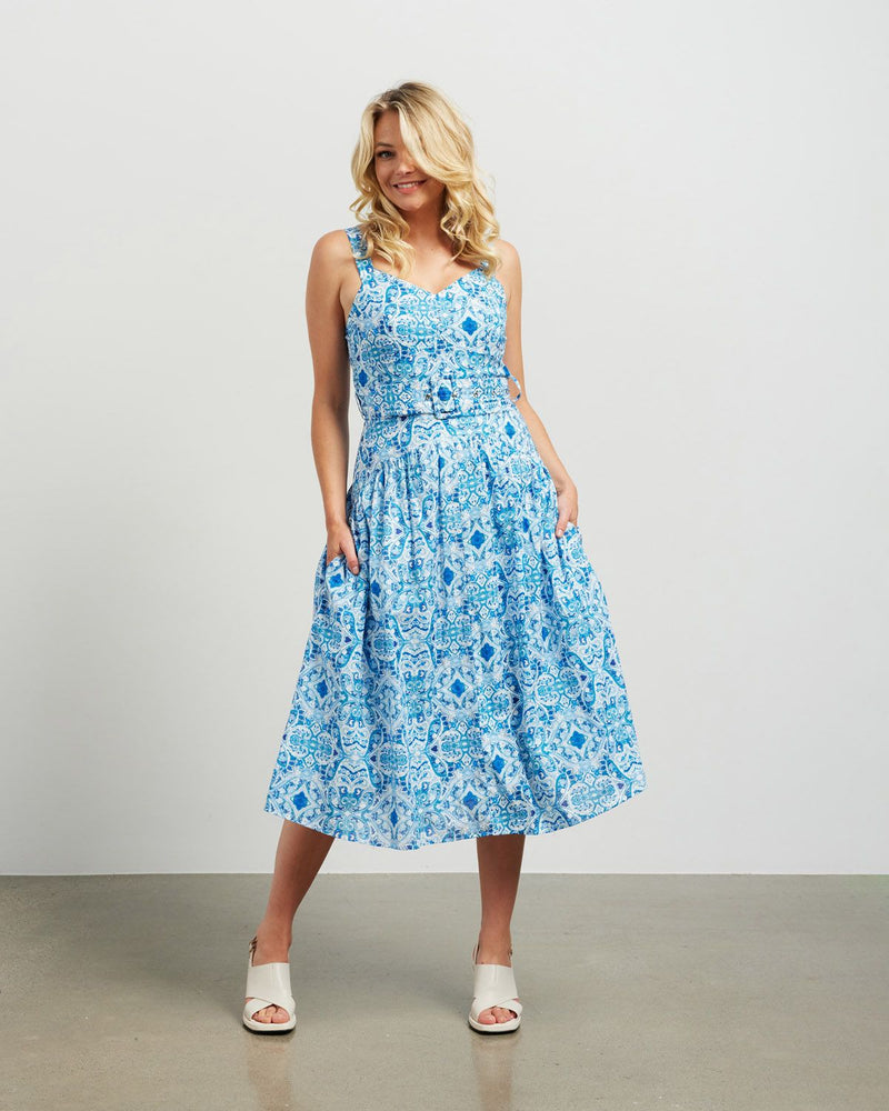 Isabelle Dress - Blue Willow