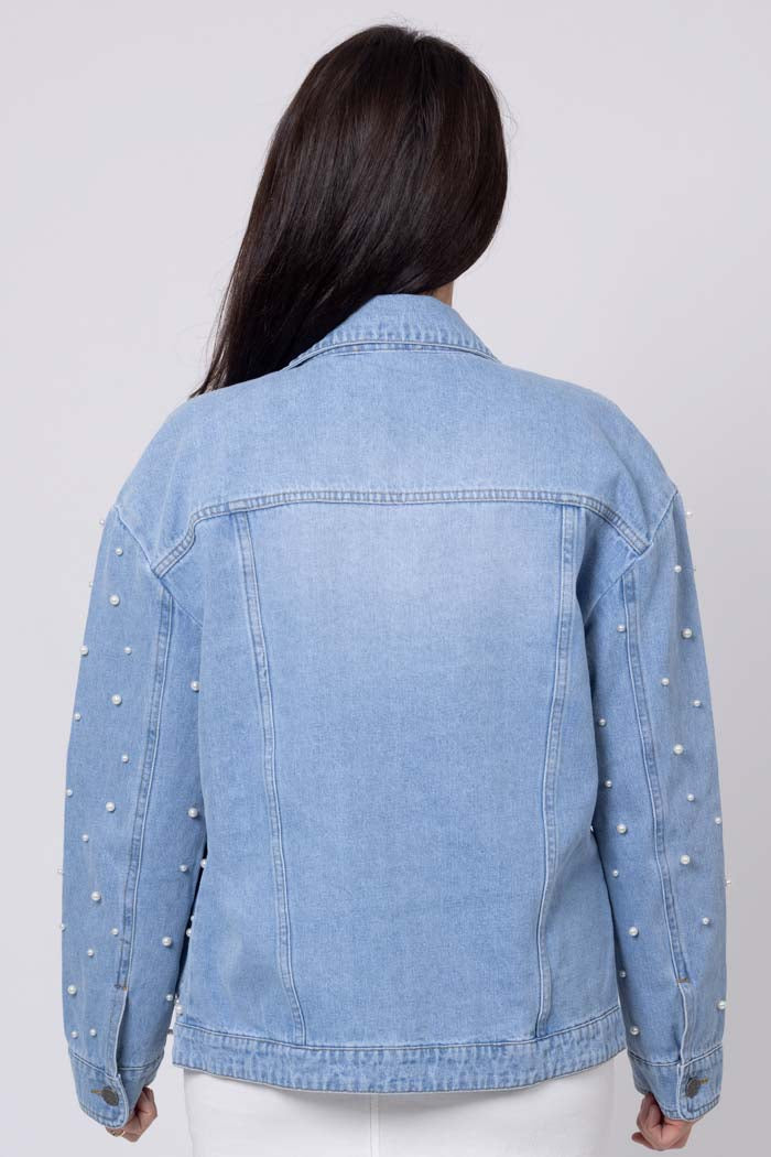 Skye Denim Jacket - Pearl Detail
