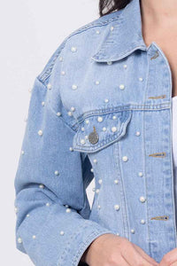 Skye Denim Jacket - Pearl Detail