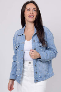 Skye Denim Jacket - Pearl Detail