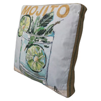 Art Cushion Burlap Mojito