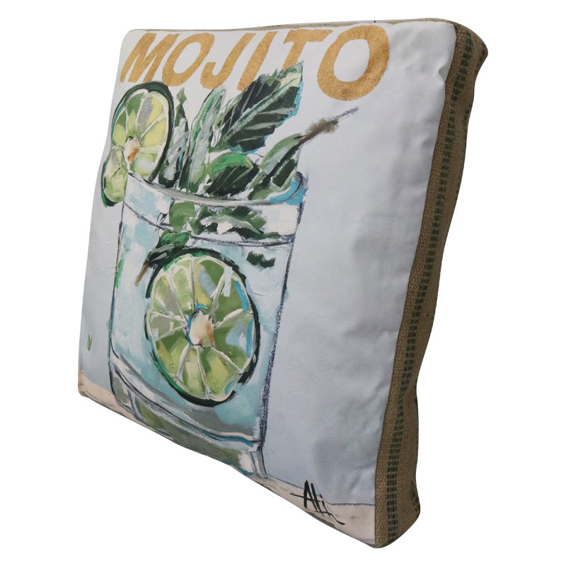 Art Cushion Burlap Mojito