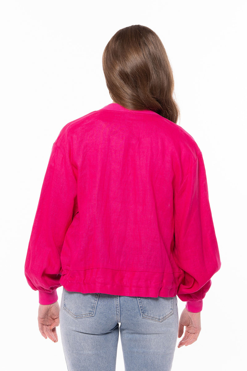 Keen Jacket - Fuchsia Linen