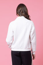 Jackey Zip-Up Sweater - White