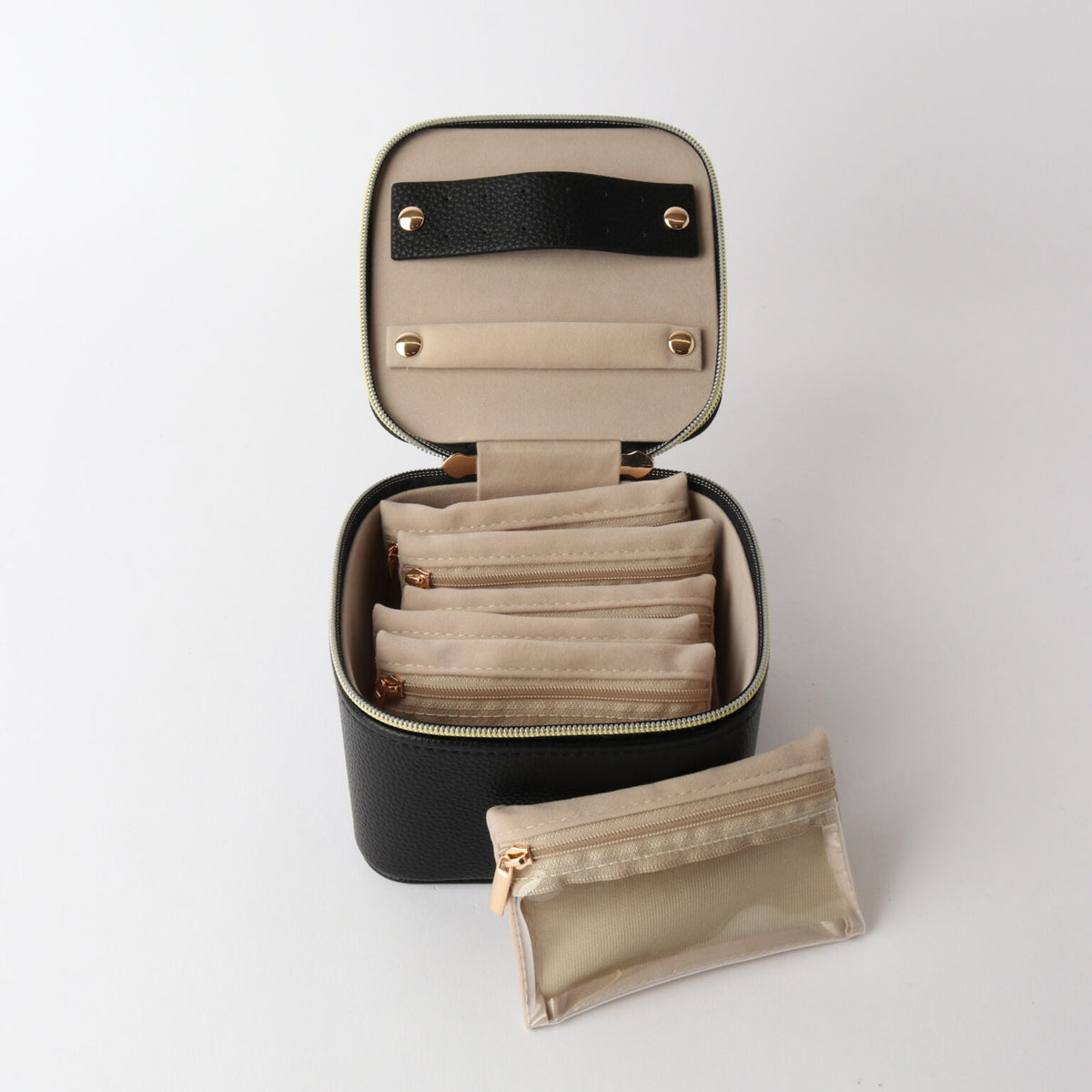 Jewellery Travel Box Square - Black