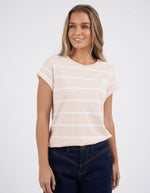 Manly Stripe Tee - Barely Pink