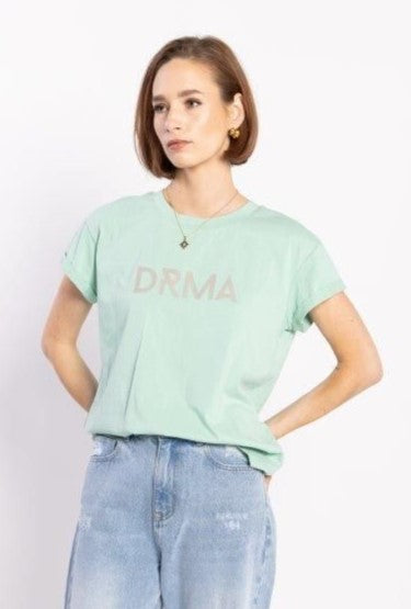 Drma Zoe Tee - Mint/Ecru