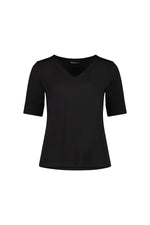 V-Neck Top - Black