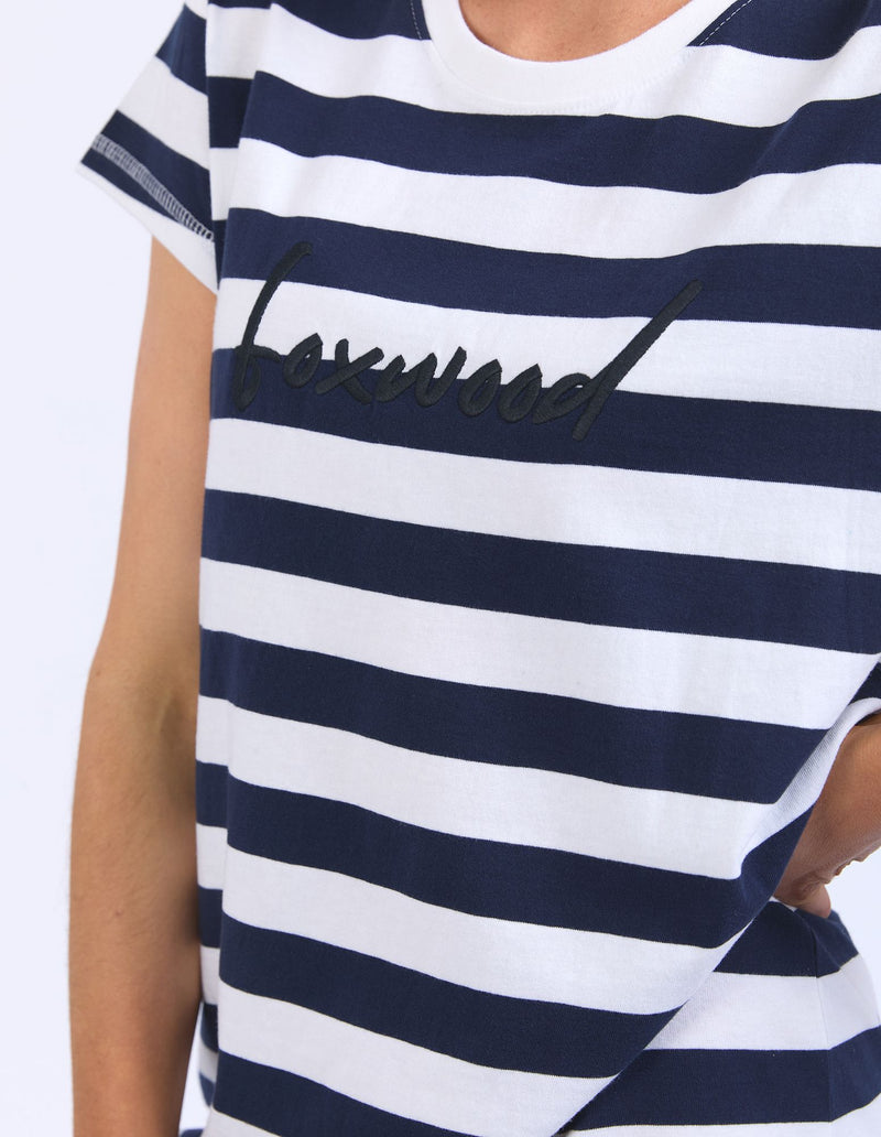 Signature Stripe Tee Dress - Navy & White Stripe