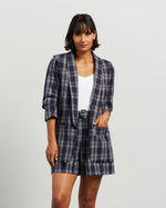 Kennedy Blazer - Ink Plaid