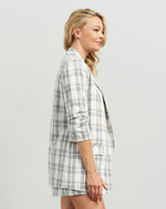 Kennedy Blazer - White Plaid