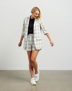 Kennedy Blazer - White Plaid